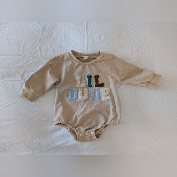 Other - "Lil' Dude" sweatshirt bodysuit (size 6 months)